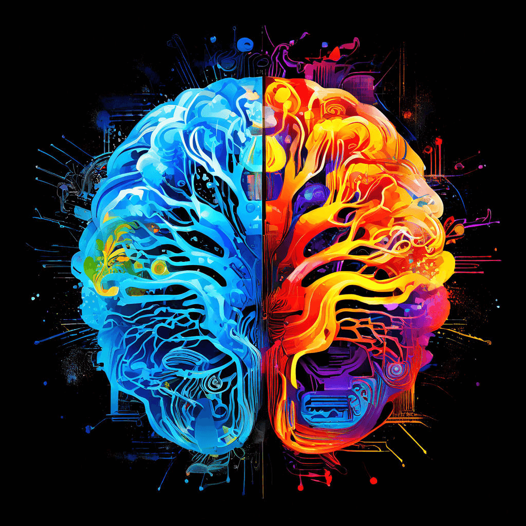 Mind of color illustrating cognitive creativity