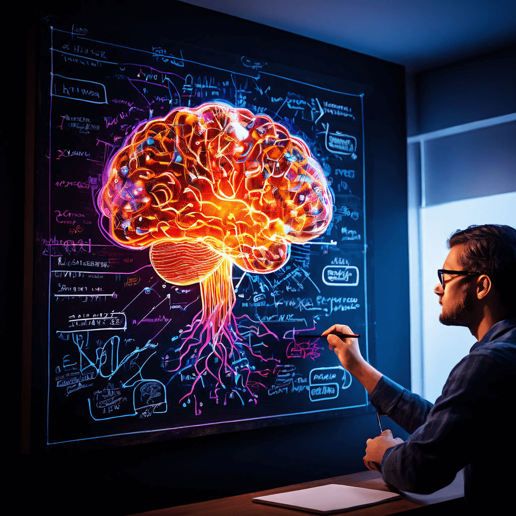 L-Tyrosine supplement bottle with a brain health background, highlighting its cognitive benefits.