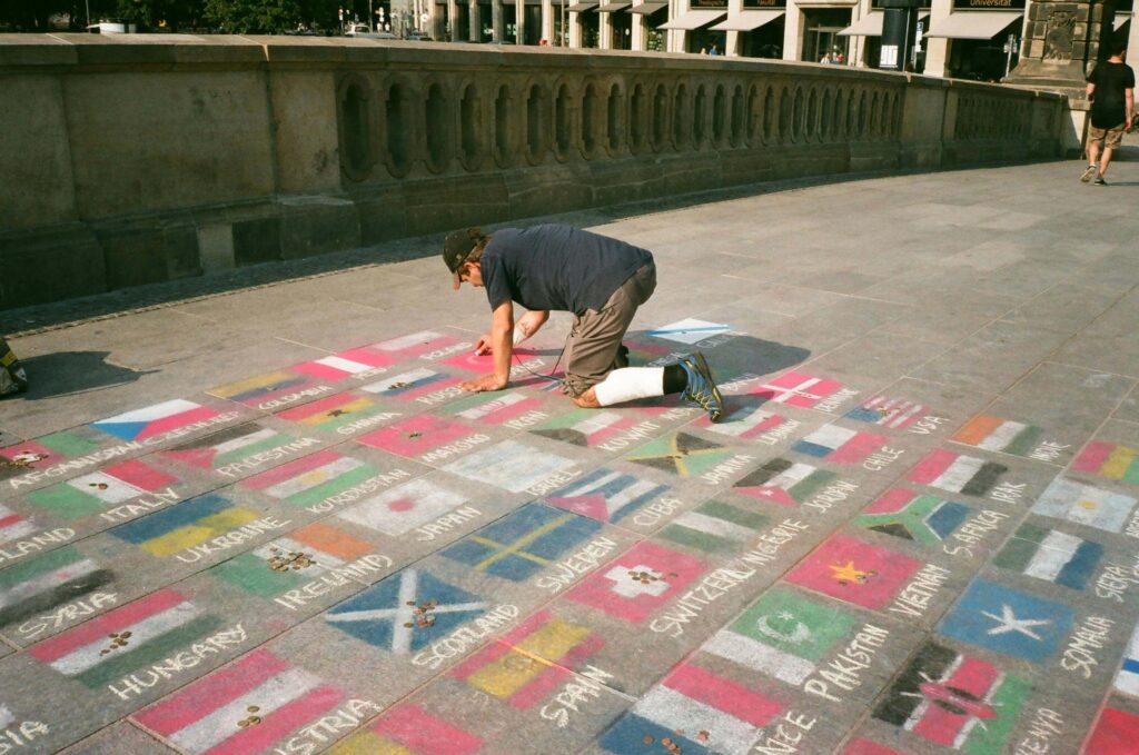 Person learning a new language.